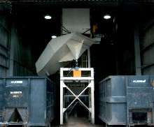 Discharge Chute distributes stamping scrap.