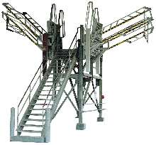 Enclosures provide safe access to loading vehicles.