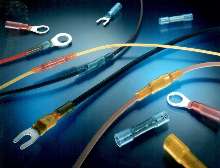 Heat-Shrinkable Splices and Terminals accept 22-10 AWG wire.
