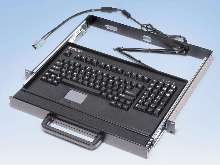 Rack-Mount Keyboard incorporates 2-button touchpad.