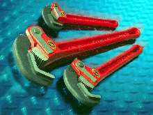 Pipe Wrenches feature rapid ratcheting action.