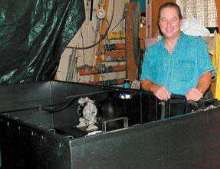 Recycling System continually filters solution.