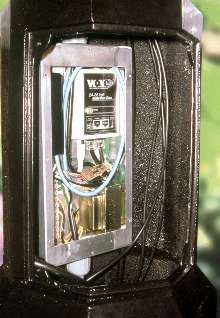 Surveillance System is concealed in outdoor light fixture.