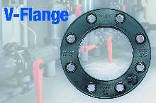 Flange Ring features V-shaped groove in inner diameter.