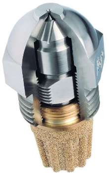 Nozzle suitable for oil burner installations.