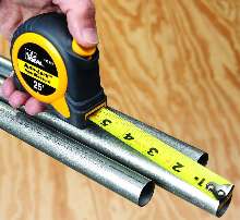 Tape Measure has automatically locking blade.
