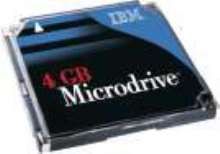 Microdrive has 4 GB capacity in 1 in. sq footprint.