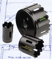 Grit Hole Saw resists snags, heat, wear, and abrasion.