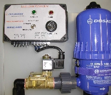Controller alerts personnel of low chemical levels.