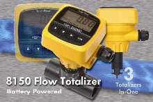 Battery-Powered Flow Totalizer offers multi-year operation.