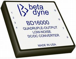 Quad-Output DC/DC Converter has low-noise, 15 W design.