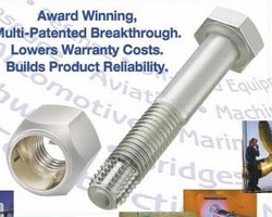 Fastening System maintains clamp load under vibration.