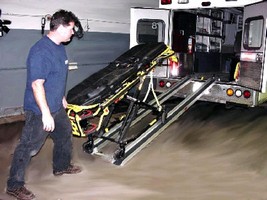 Ambulance Ramp accommodates plus size people.
