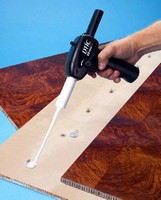 Epoxy Dispenser speeds insert potting on honeycomb panels.