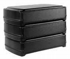 Stackable Enclosure has interlocking design.