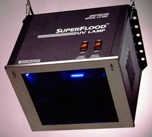 UV Flood Lamp reveals flaws on metal surfaces.