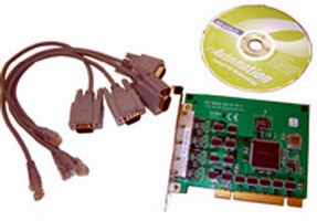 Serial Communication Card has universal PCI interface.
