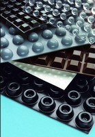 Self-Adhesive Molded Bumpers protect products from damage.