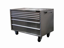 Modular Rolling Cabinet suits clean room applications.