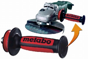 Angle Grinders feature anti-vibration handles.