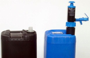 Pump Adapter helps eliminate chemical spills.