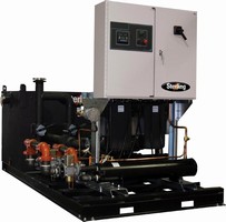 Chiller features scroll compressors. Chiller features scroll compressors.
