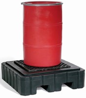 Spill Containment Pallet aids in hazardous waste storage. Spill Containment Pallet aids in hazardous waste storage.