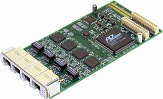 Quad Ethernet Controller PMC is suited for embedded systems.