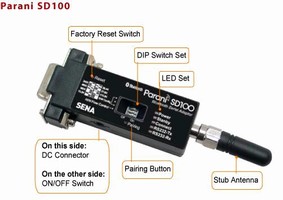 Bluetooth Serial Adapter  replaces RS-232 serial cables. 