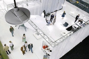 Loudspeaker provides large area coverage.
