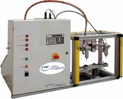 Dispenser issues 4 simultaneous single component doses.