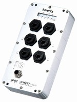 Unmanaged PoE Switch withstands industrial environments.