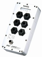 Ethernet Switch features weathertight aluminum case.