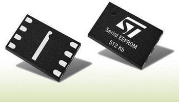 Serial EEPROMs offer 512 Kb from 2 x 3 x 0.6 mm MLP.
