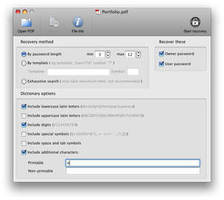 Recovery Software recovers lost owner passwords of PDF files.
