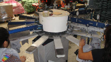Screen Printing Press accelerates garment label production.