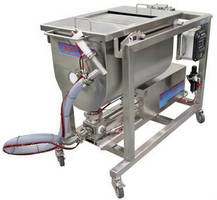 Food Processing Depositer handles chunky, flowable products.