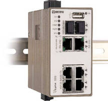 Ethernet Switch connects legacy serial devices to IP network.