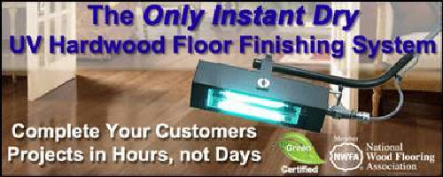 UV Wood Floor Dryer eliminates lap lines.