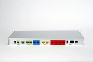 Conferencing System connects digital/analog/VoIP phones.