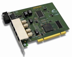 PCI Card includes TAPs for real-time Ethernet evaluation.