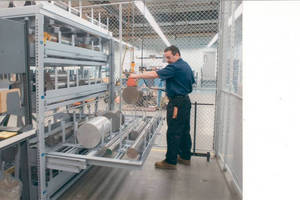 Custom Roll-Out Shelf Racks handle heavy duty materials.