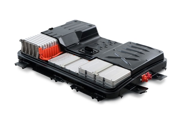 A lithium-ion battery from a Nissan Leaf. Credit: Nissan North America.
