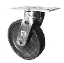 Casters have hydraulically staked kingpins..