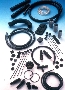 Tubing and parts have cross-linked molecular structure.
