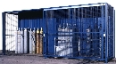 Prefabricated Structures hold gas containers.