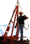 Horizontal Lifeline works on I-beams or concrete.
