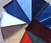 Fabrics are vinyl coated.