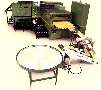 Crepe-Paper Machine produces retail packages.