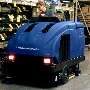 Rider Sweeper/Scrubber performs one-pass cleaning.